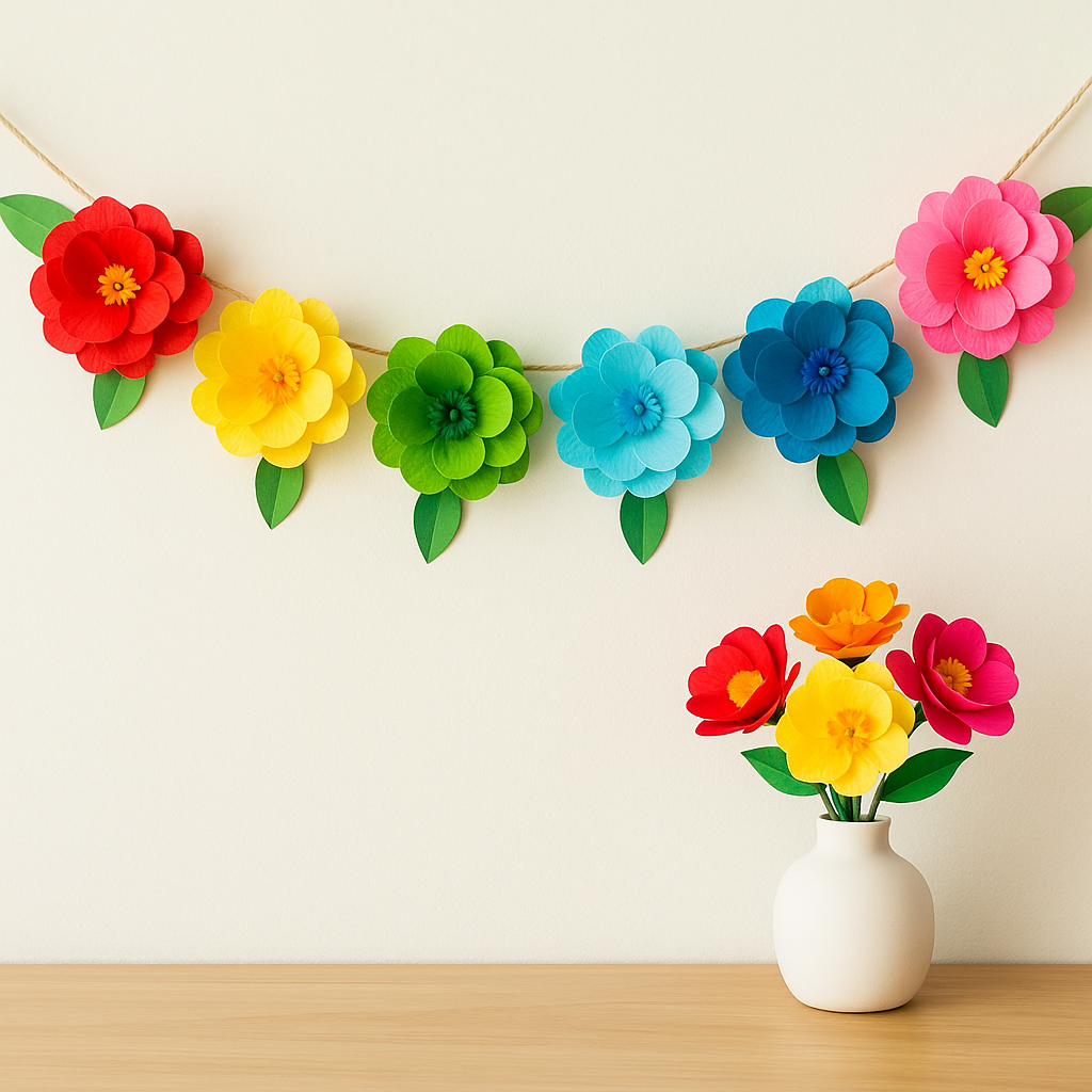 Handcrafted Paper Flower Garland