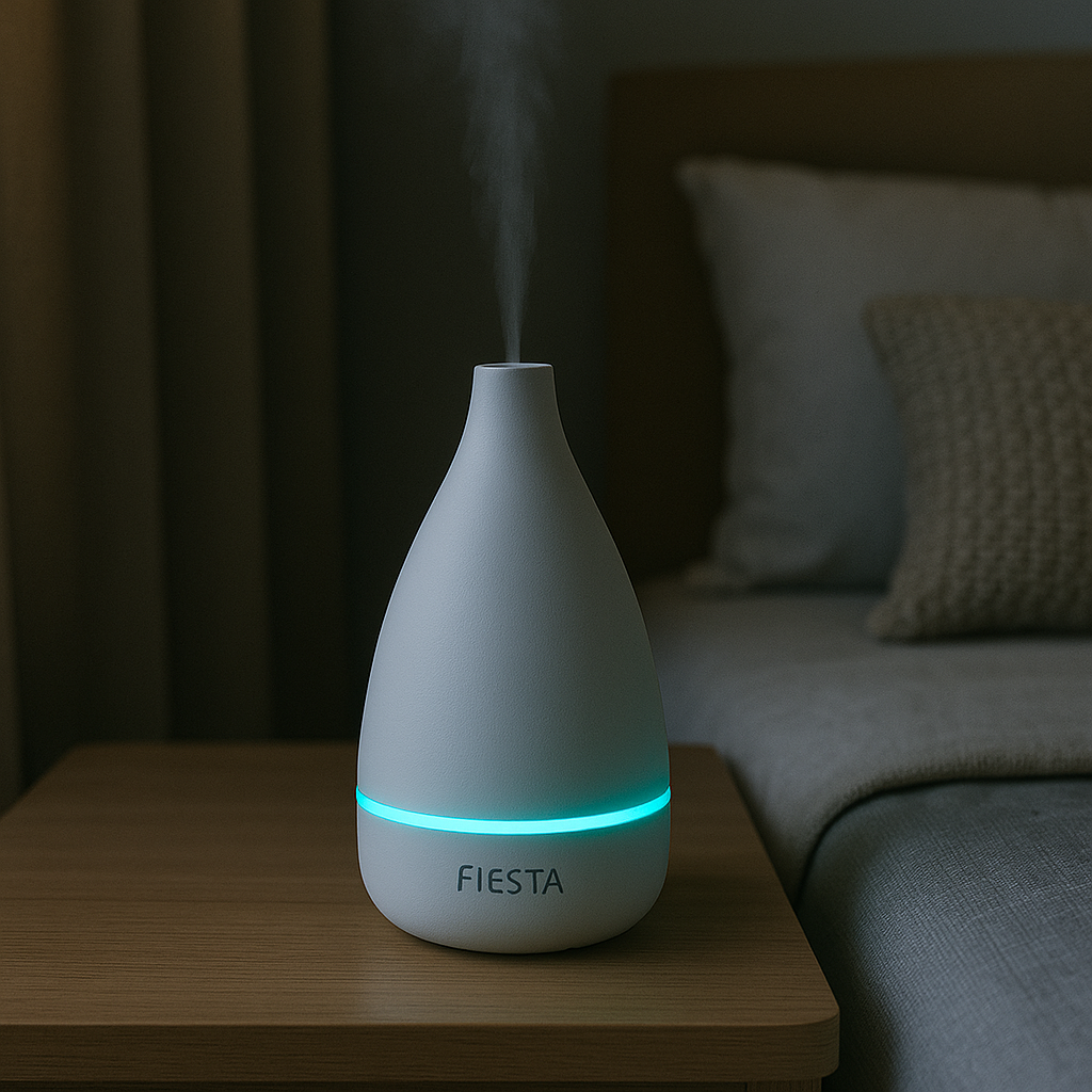 fiesta ultrasonic diffuser – modern essential oil diffuser with led light