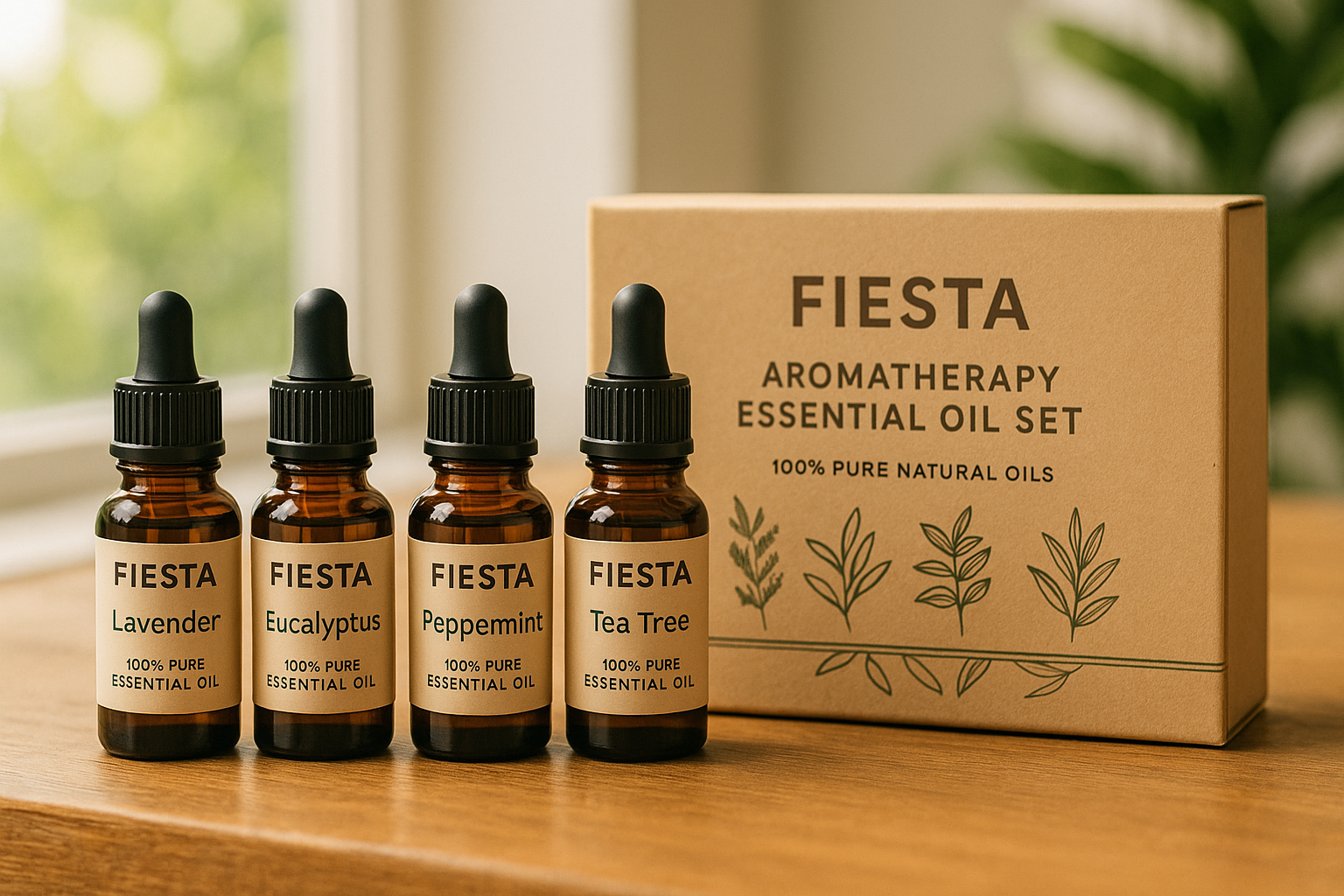 fiesta aromatherapy essential oil set – 100% pure natural oils for relaxation