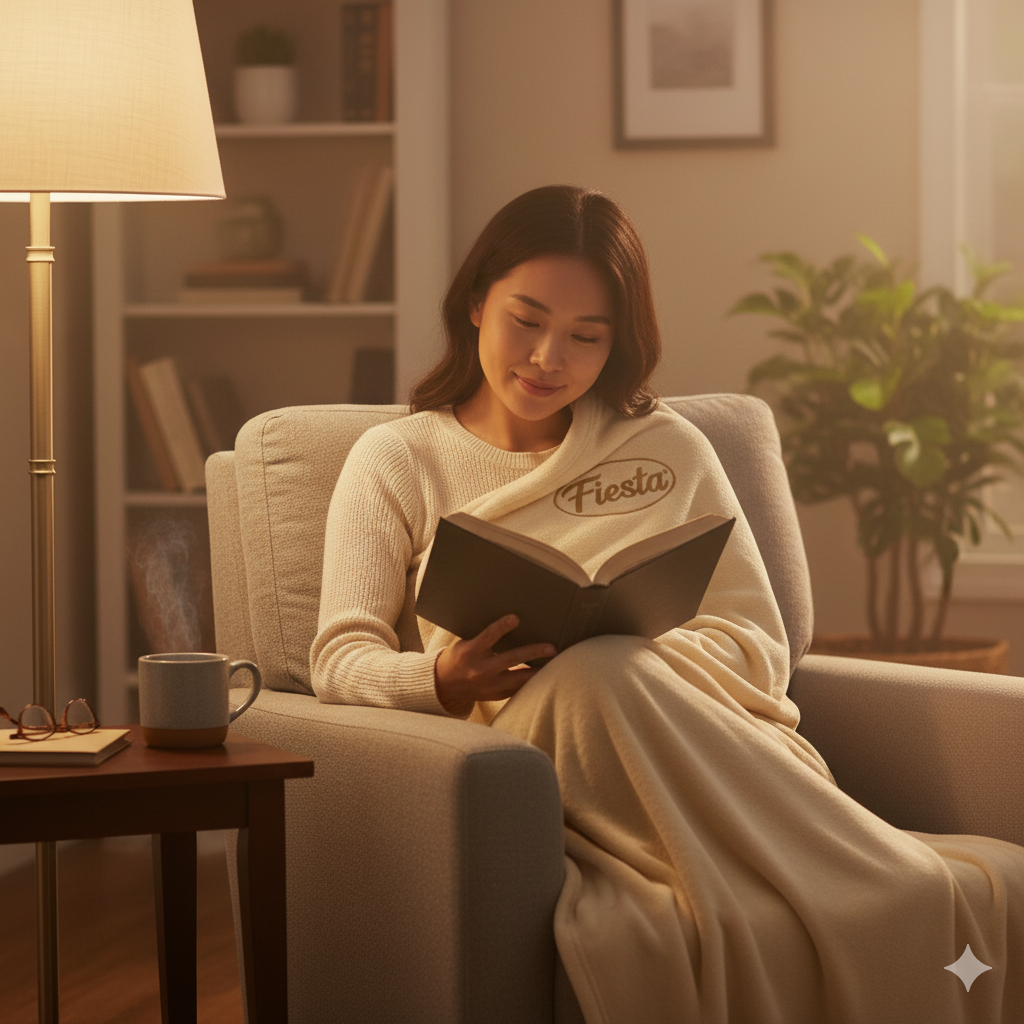 fiesta plush throw blanket – soft cozy blanket for living room & bedroom