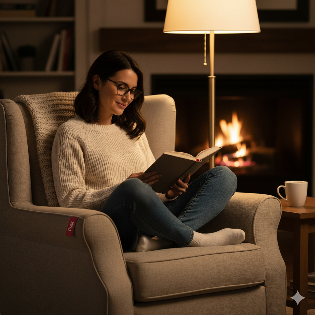 fiesta upholstered accent chair – comfortable linen armchair for living room