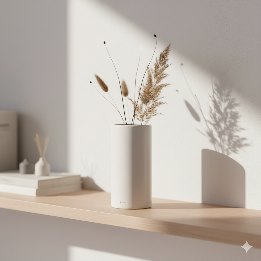 fiesta ceramic flower vase – minimalist decorative vase for living room & office