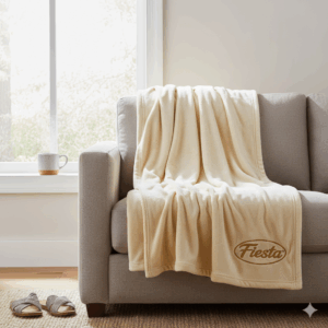 fiesta plush throw blanket – soft cozy blanket for living room & bedroom