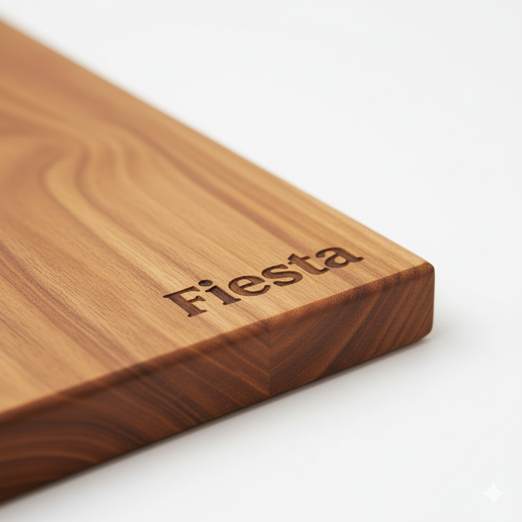 fiesta wooden serving board – premium acacia cheese & charcuterie board