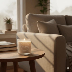 fiesta scented soy candle – relaxing home fragrance with long burn time