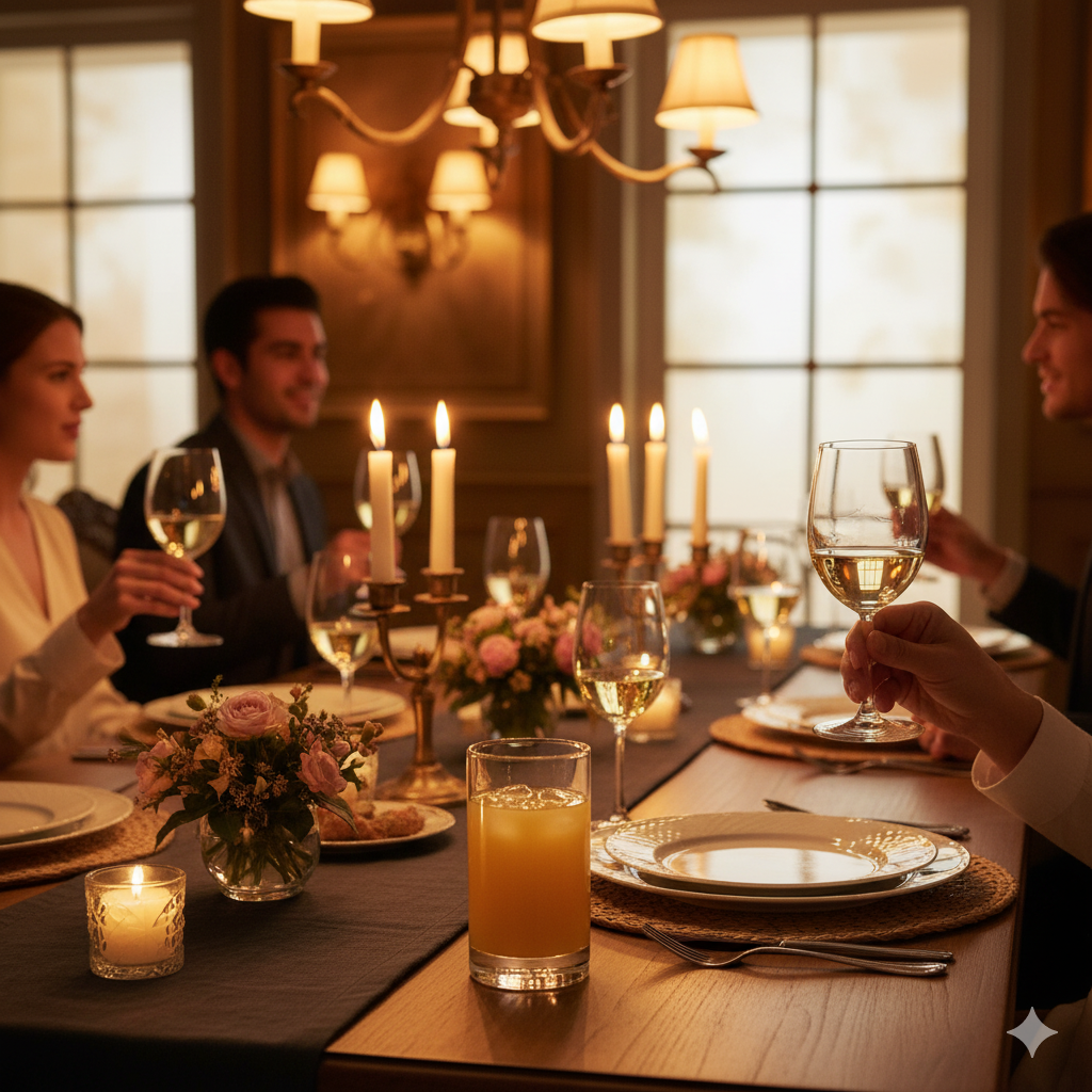 fiesta glass drinkware set – clear tumbler glasses for water & beverages